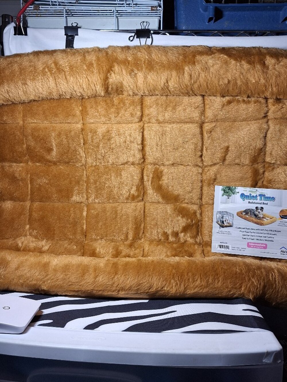 MidWest Homes for Pets QuietTime Dog Bed, Cinnamon Faux Fur Bolster, 36"